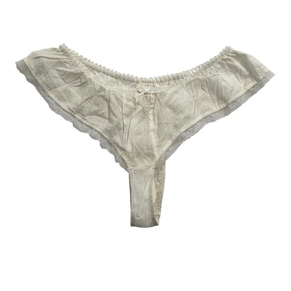 For Love & Lemons Venetia Thong in Vintage Cream - Picture 4 of 5